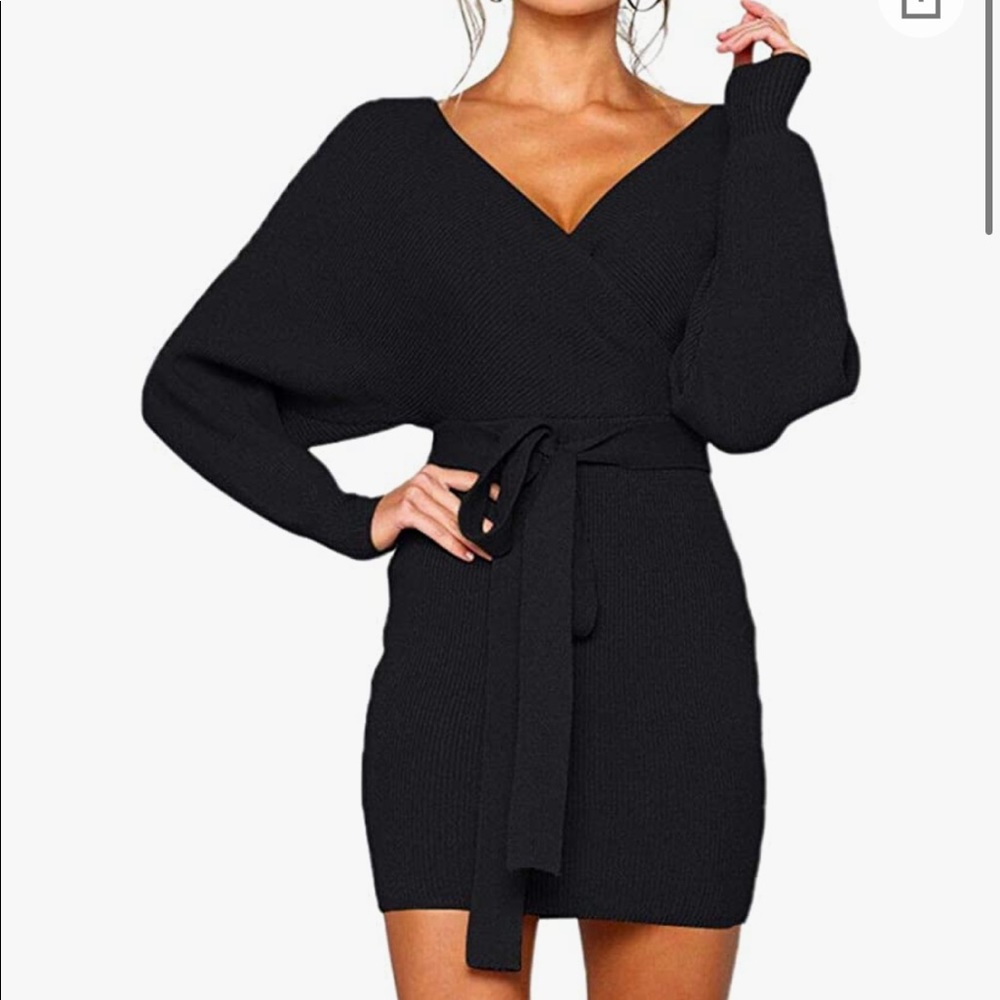 Black sweater dress size large
